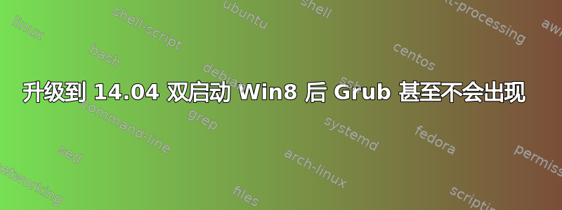 升级到 14.04 双启动 Win8 后 Grub 甚至不会出现 