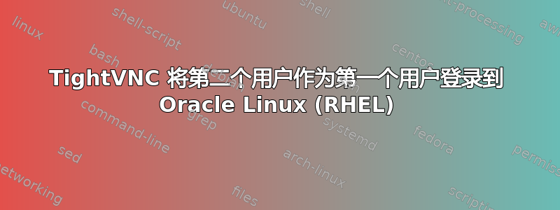 TightVNC 将第二个用户作为第一个用户登录到 Oracle Linux (RHEL)