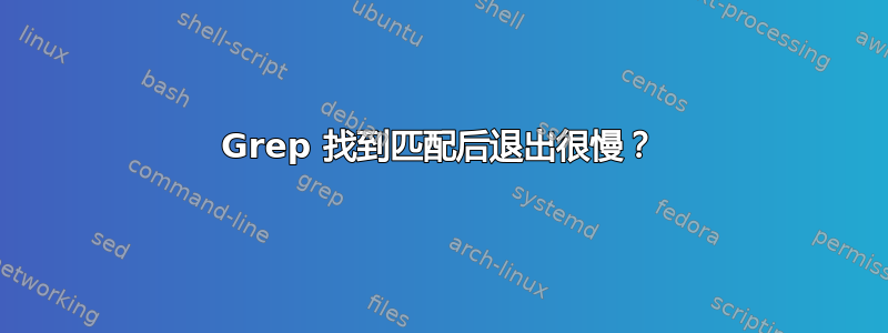 Grep 找到匹配后退出很慢？