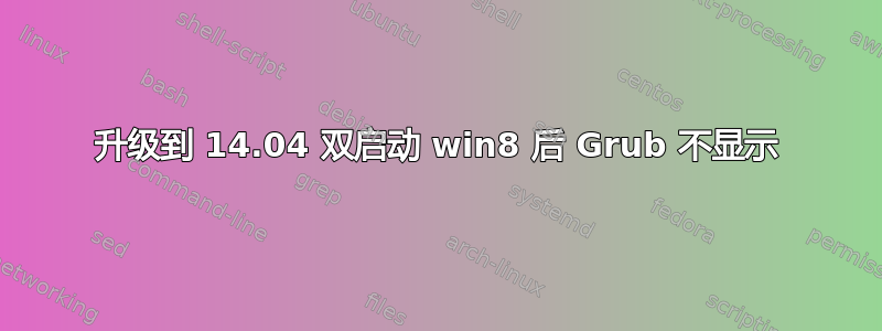 升级到 14.04 双启动 win8 后 Grub 不显示