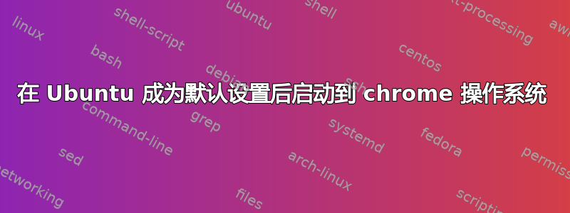 在 Ubuntu 成为默认设置后启动到 chrome 操作系统