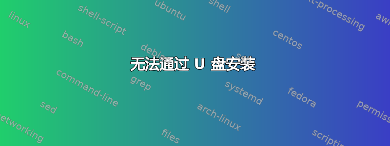 无法通过 U 盘安装