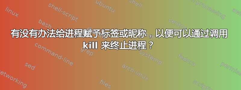 有没有办法给进程赋予标签或昵称，以便可以通过调用 kill 来终止进程？