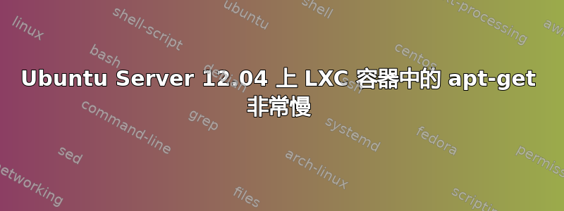 Ubuntu Server 12.04 上 LXC 容器中的 apt-get 非常慢