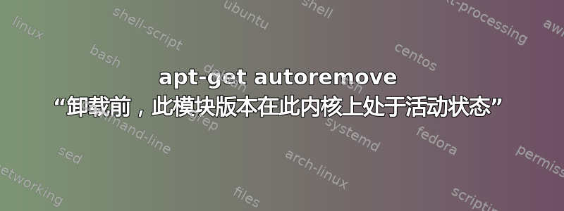 apt-get autoremove “卸载前，此模块版本在此内核上处于活动状态”