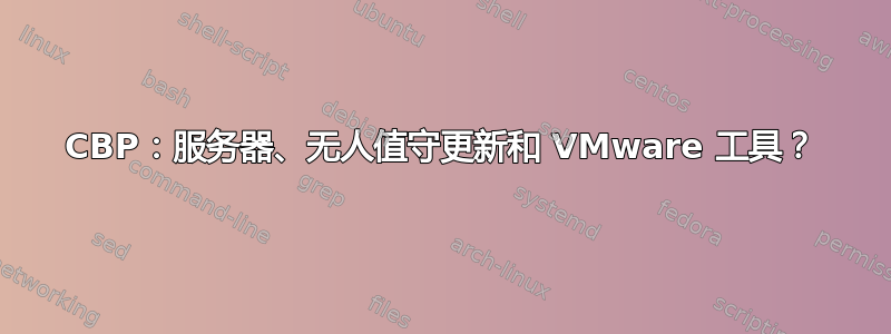 CBP：服务器、无人值守更新和 VMware 工具？