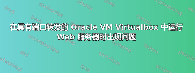 在具有端口转发的 Oracle VM Virtualbox 中运行 Web 服务器时出现问题