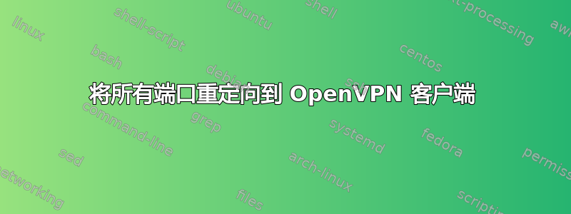 将所有端口重定向到 OpenVPN 客户端