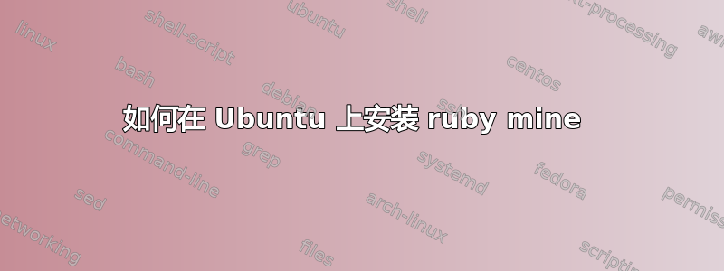 如何在 Ubuntu 上安装 ruby​​ mine 