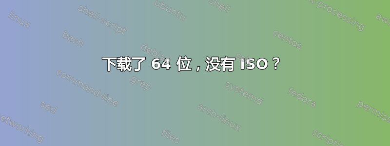 下载了 64 位，没有 ISO？