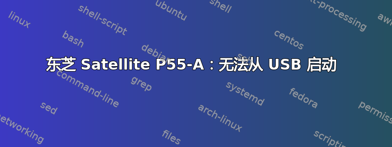 东芝 Satellite P55-A：无法从 USB 启动 