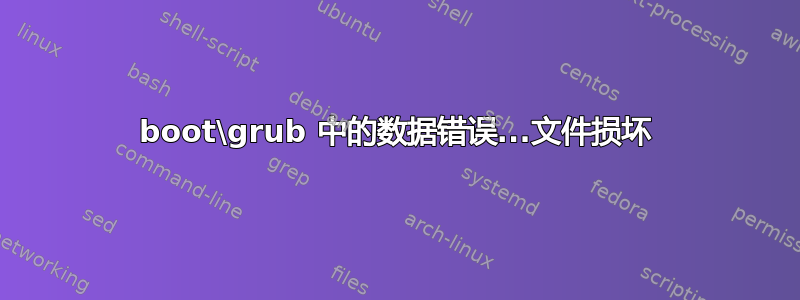 boot\grub 中的数据错误...文件损坏