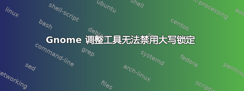 Gnome 调整工具无法禁用大写锁定