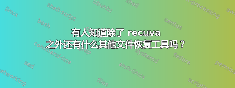 有人知道除了 recuva 之外还有什么其他文件恢复工具吗？