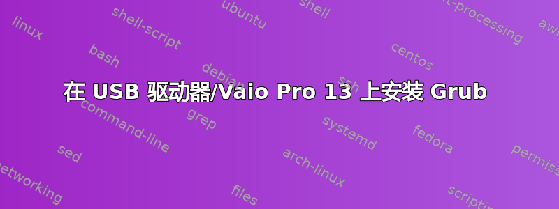 在 USB 驱动器/Vaio Pro 13 上安装 Grub