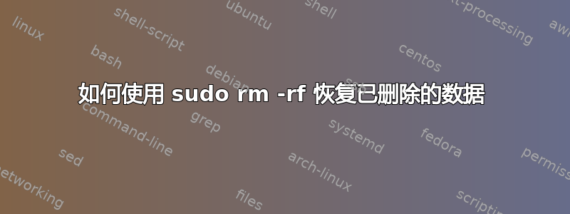 如何使用 sudo rm -rf 恢复已删除的数据