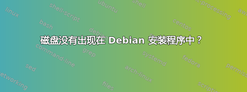 磁盘没有出现在 Debian 安装程序中？