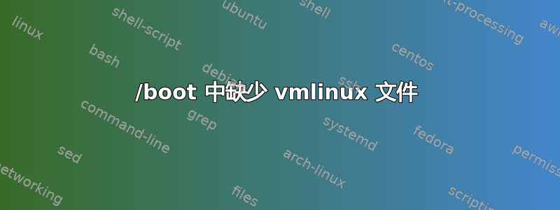 /boot 中缺少 vmlinux 文件