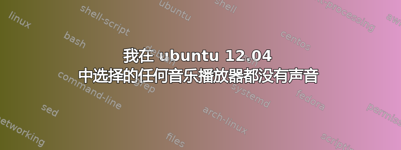 我在 ubuntu 12.04 中选择的任何音乐播放器都没有声音