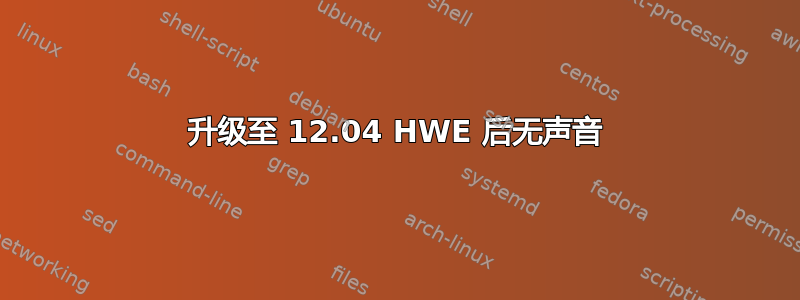 升级至 12.04 HWE 后无声音