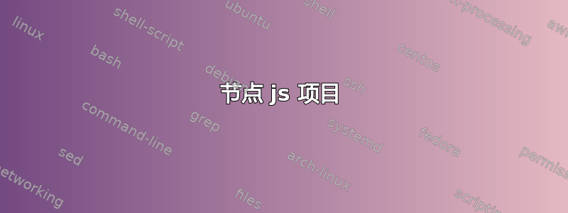 节点 js 项目