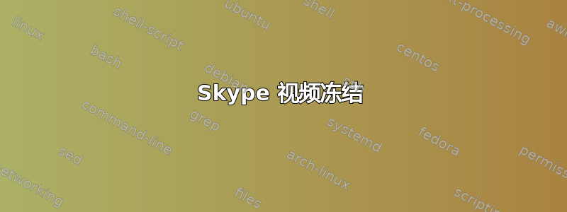 Skype 视频冻结