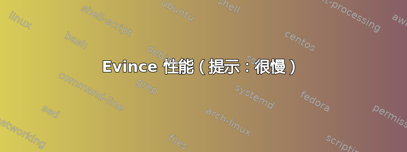 Evince 性能（提示：很慢）