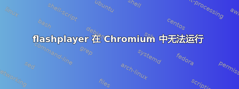 flashplayer 在 Chromium 中无法运行