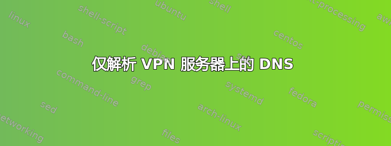 仅解析 VPN 服务器上的 DNS