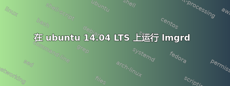 在 ubuntu 14.04 LTS 上运行 lmgrd 