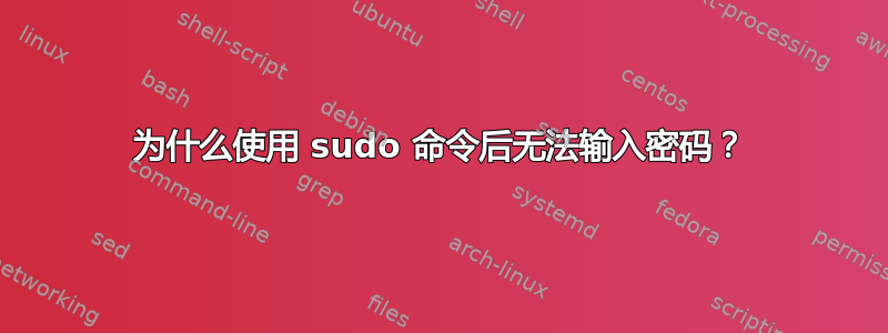 为什么使用 sudo 命令后无法输入密码？