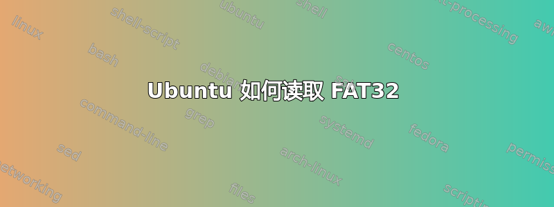 Ubuntu 如何读取 FAT32