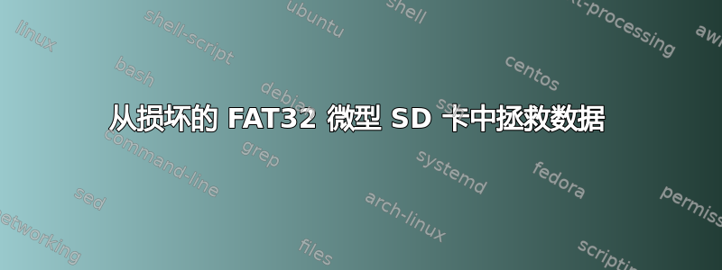 从损坏的 FAT32 微型 SD 卡中拯救数据