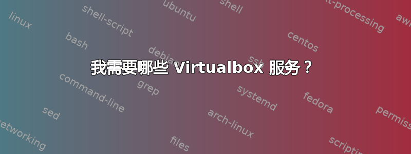 我需要哪些 Virtualbox 服务？