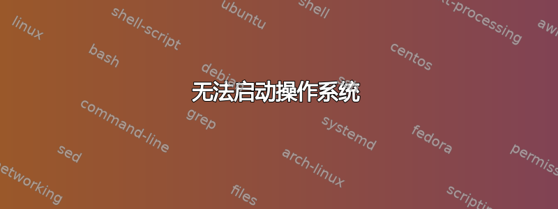 无法启动操作系统