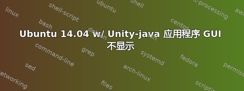 Ubuntu 14.04 w/ Unity-java 应用程序 GUI 不显示