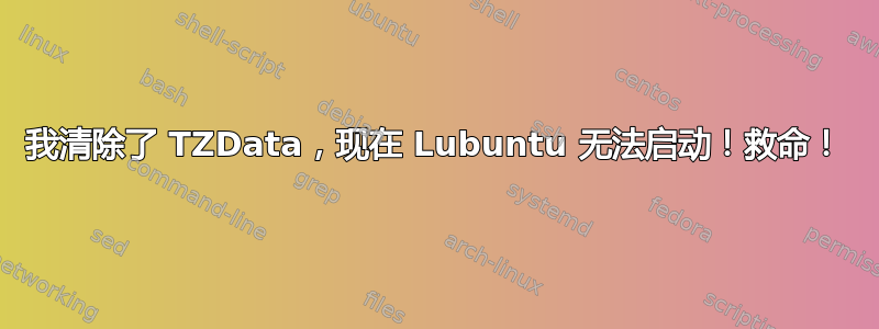 我清除了 TZData，现在 Lubuntu 无法启动！救命！