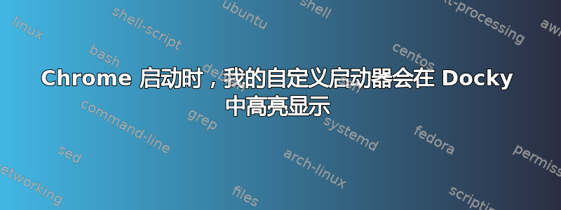 Chrome 启动时，我的自定义启动器会在 Docky 中高亮显示