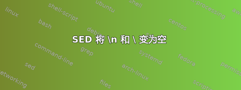 SED 将 \n 和 \ 变为空