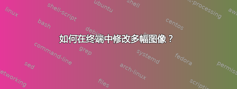 如何在终端中修改多幅图像？