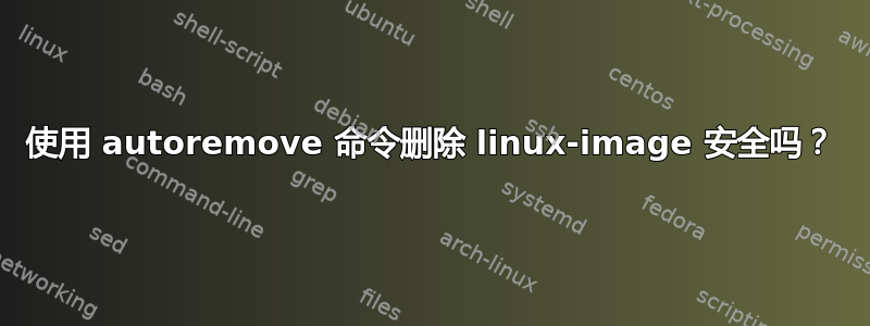 使用 autoremove 命令删除 linux-image 安全吗？