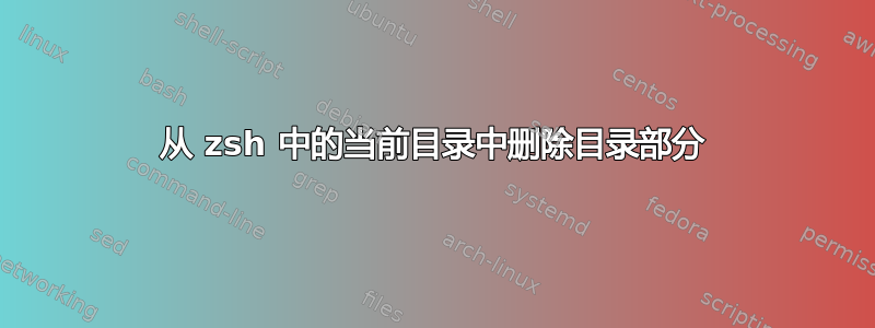 从 zsh 中的当前目录中删除目录部分