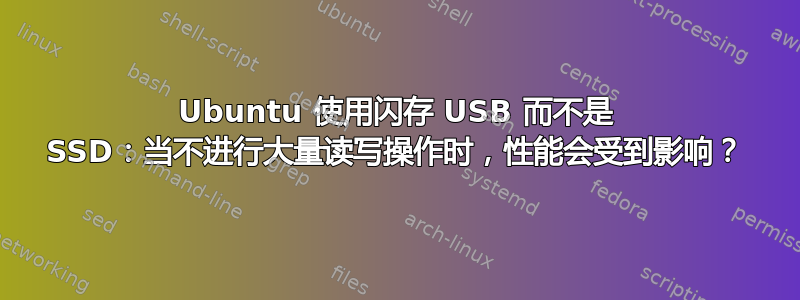 Ubuntu 使用闪存 USB 而不是 SSD：当不进行大量读写操作时，性能会受到影响？
