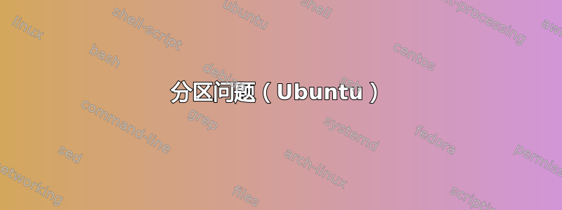 分区问题（Ubuntu）