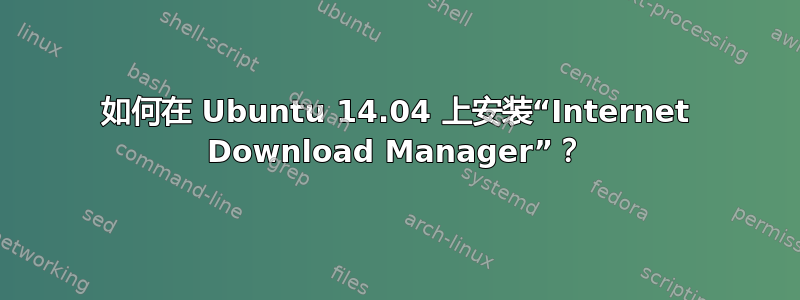 如何在 Ubuntu 14.04 上安装“Internet Download Manager”？