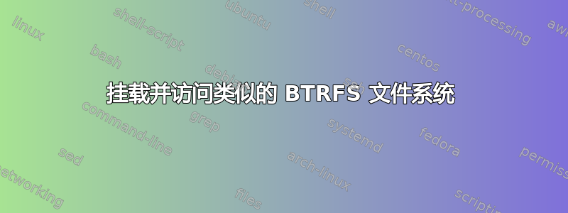 挂载并访问类似的 BTRFS 文件系统