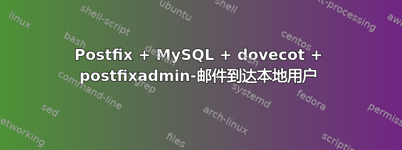 Postfix + MySQL + dovecot + postfixadmin-邮件到达本地用户