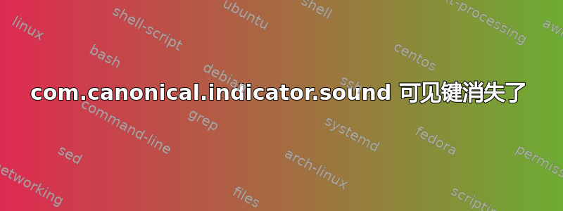 com.canonical.indicator.sound 可见键消失了