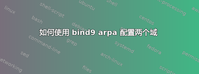 如何使用 bind9 arpa 配置两个域