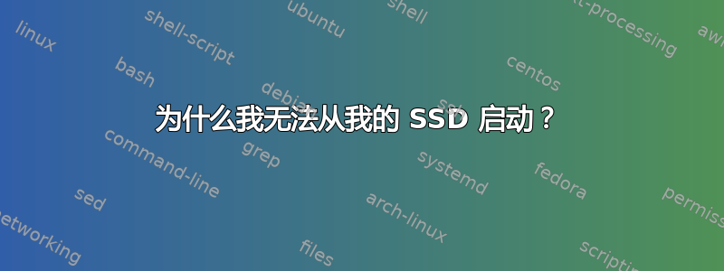 为什么我无法从我的 SSD 启动？